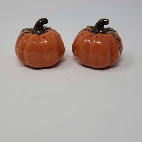 Bella Casa by Ganz Pumpkin Salt & Pepper Shakers and Butter Dish Tray - Picture 6 of 11